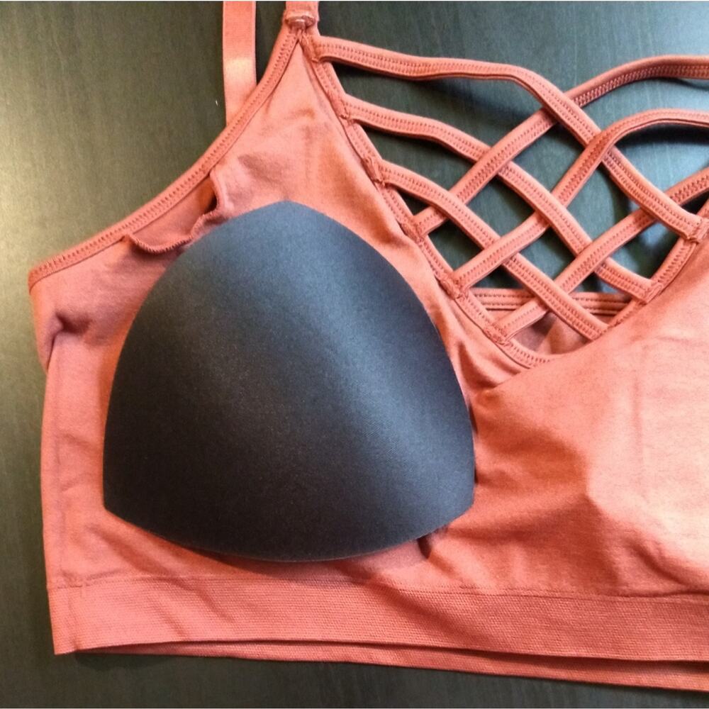 2X/3X Dark Purple Front V Lattice Bralette +bra padding adjustable straps Zenana - Picture 9 of 15